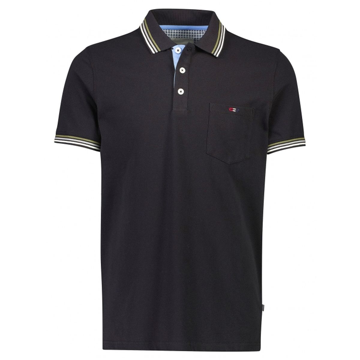 Bison polo i sort til herre | Regular fit |