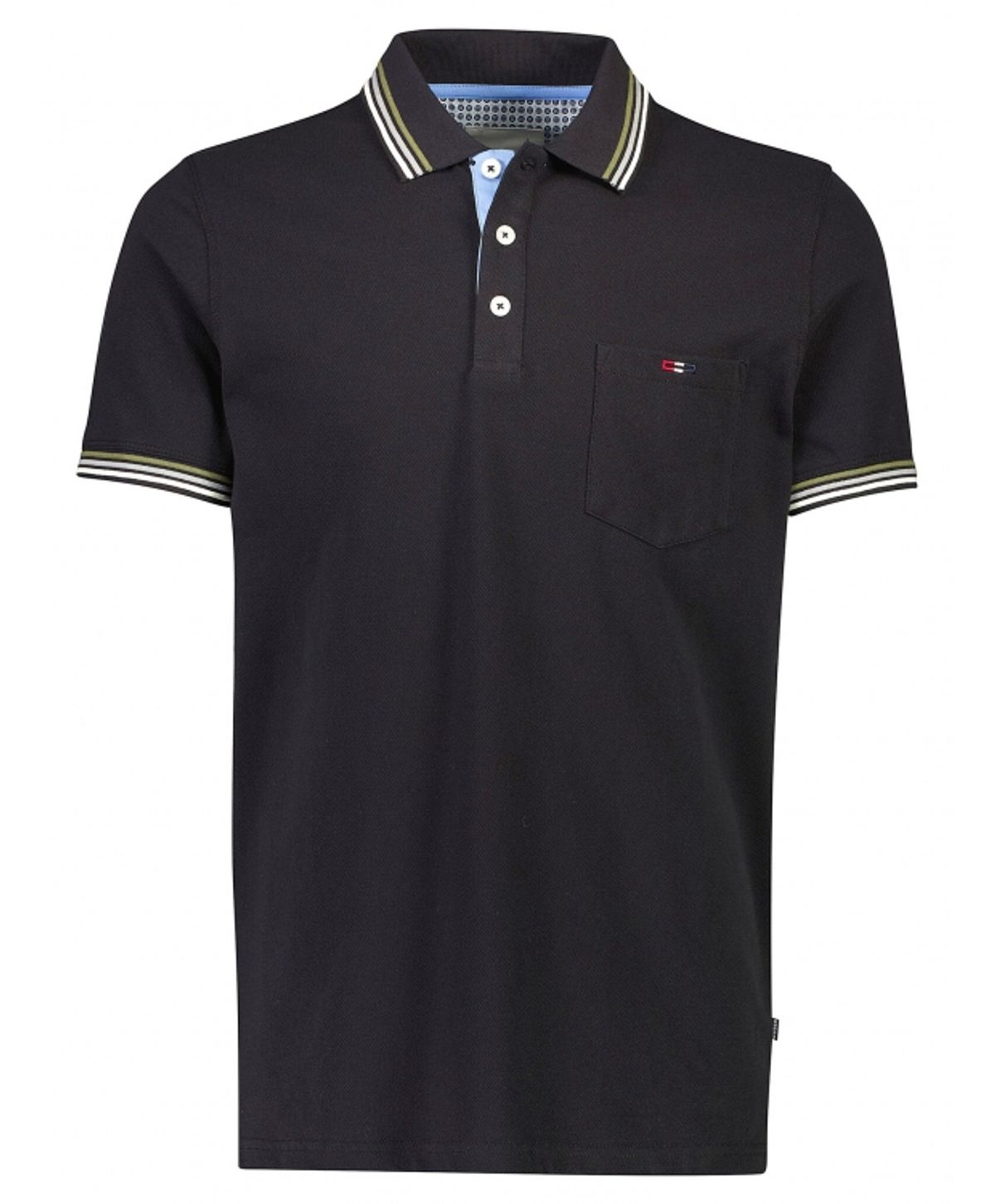 Bison polo i sort til herre | Regular fit |