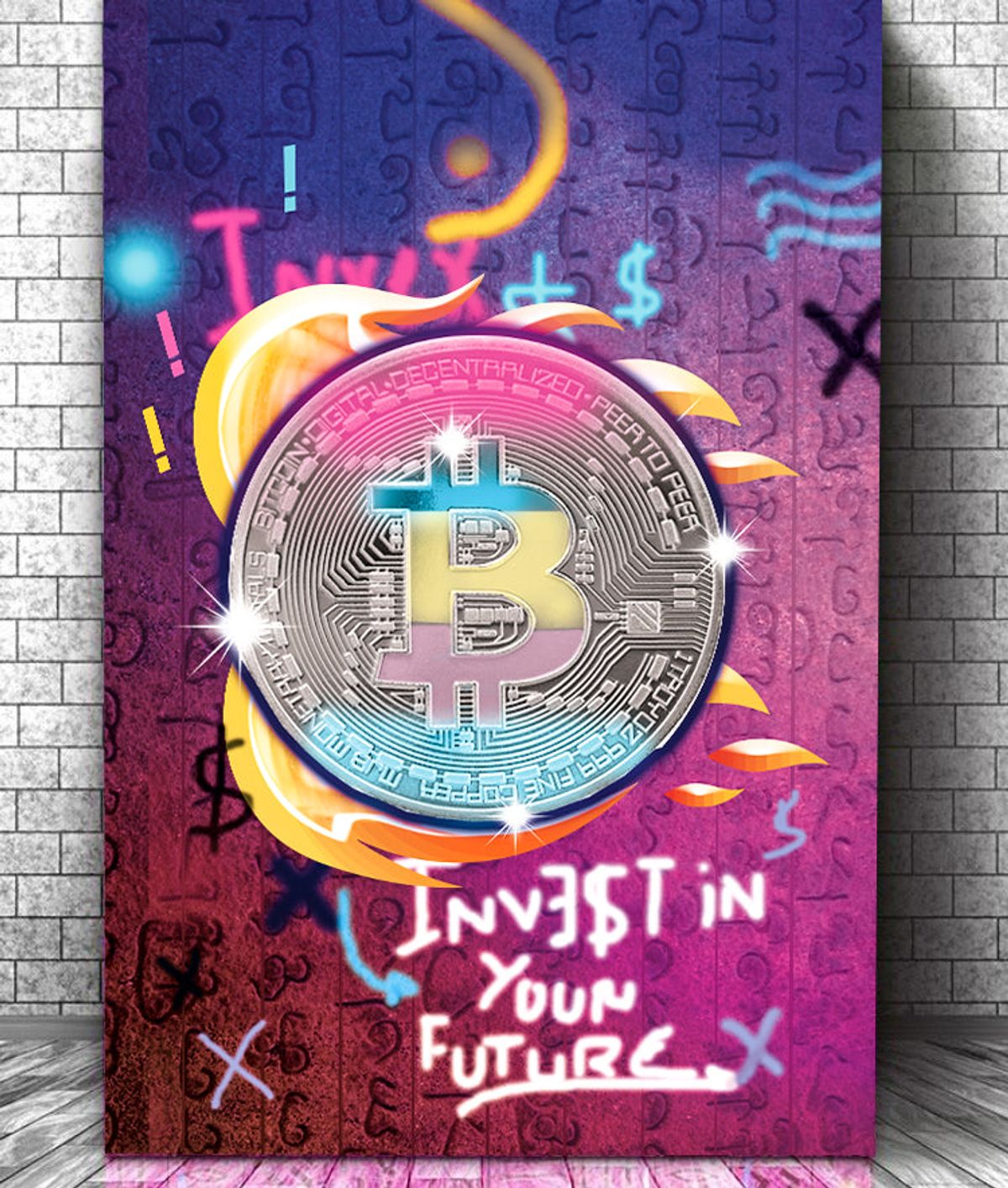 Bitcoin Invest in your future - Plakat/Lærred