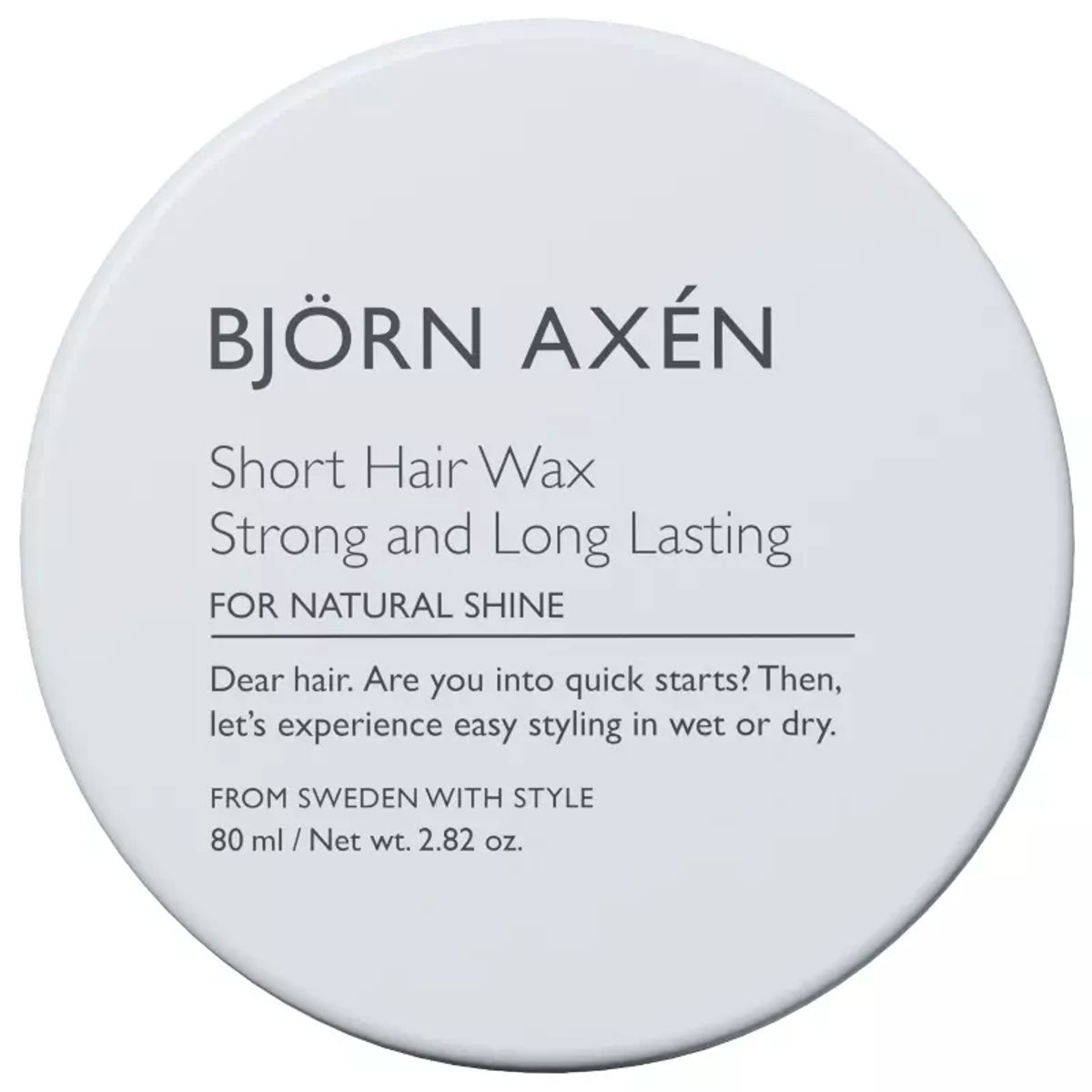 Bjorn Axen Short Hair Wax Strong & Long Lasting 80 ml