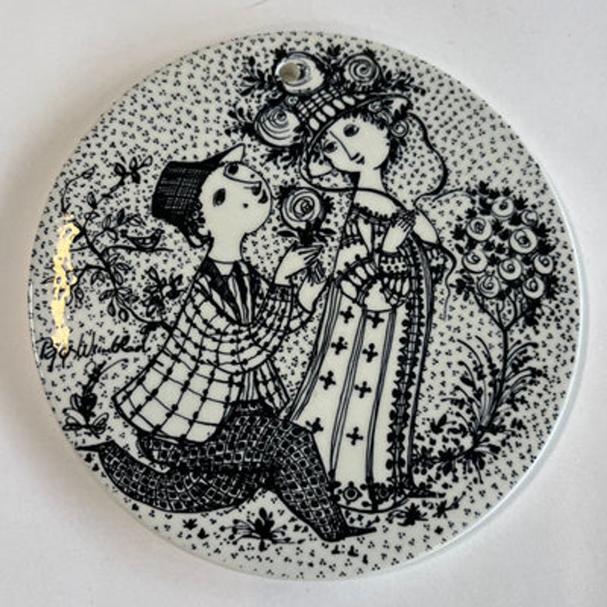 Bjørn Wiinblad platter - Juni - Roser