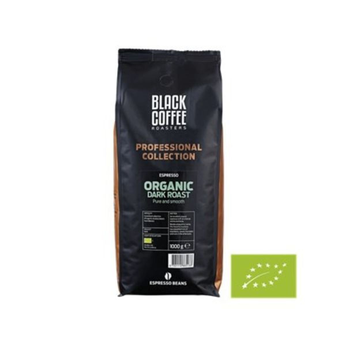 Black Coffee Roasters Pro Dark Espresso 1 Kg Hele Bønner Øko