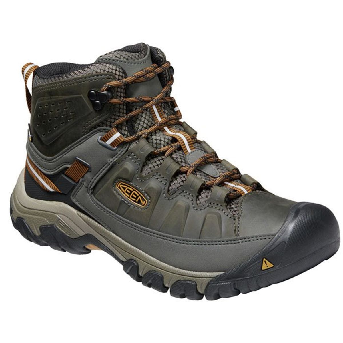 Black Friday Keen Targhee III Mid WP Herre / Mænd, Sort Grøn/g.Brun-45 - Vandrestøvler