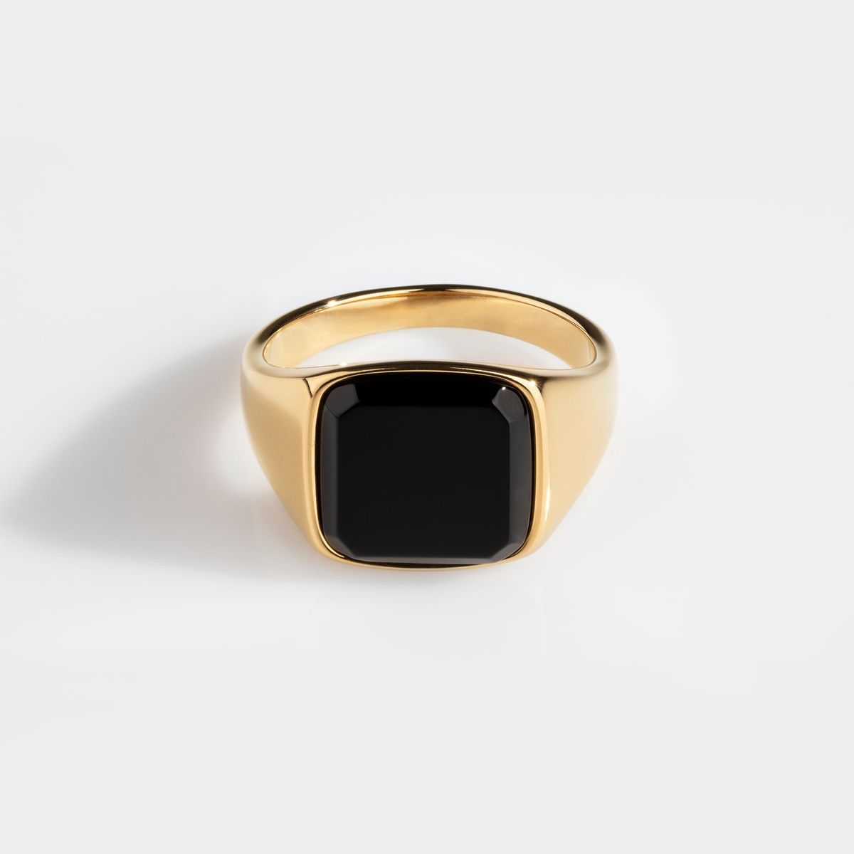 Black Onyx Signature - Guldtonet ring - Str. 7 - Herre - Northern Legacy