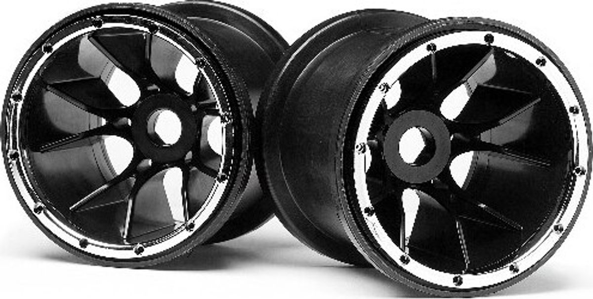 Black Wheels 2 Pcs (blackout Mt) - Mv24105 - Maverick Rc