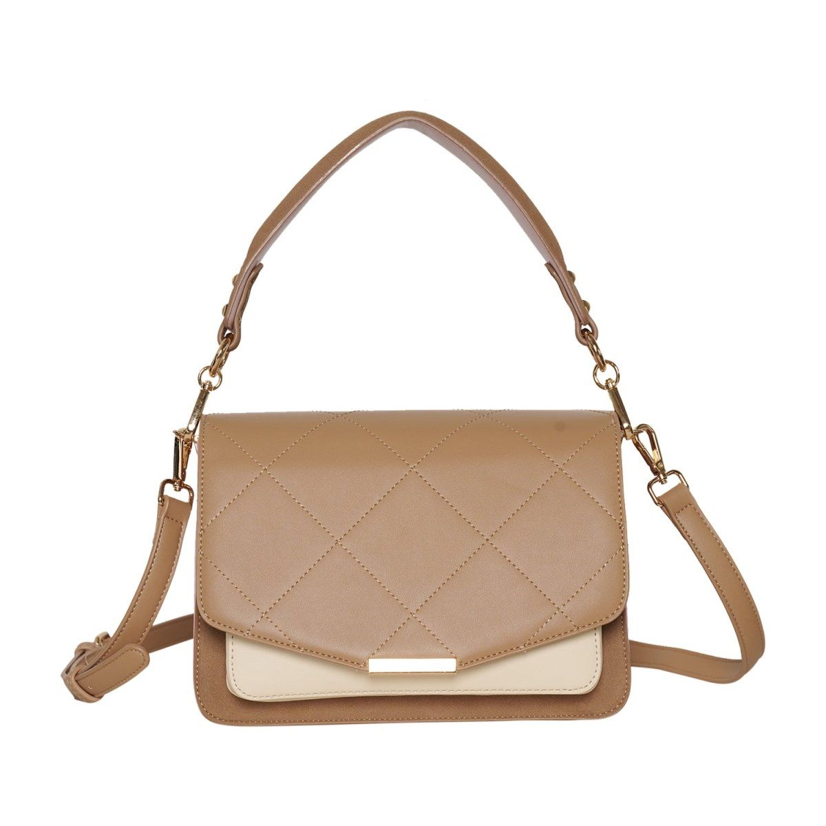 Blanca Bag - Taupe / Offwhite / Rose Mix 26 × 18 × 10