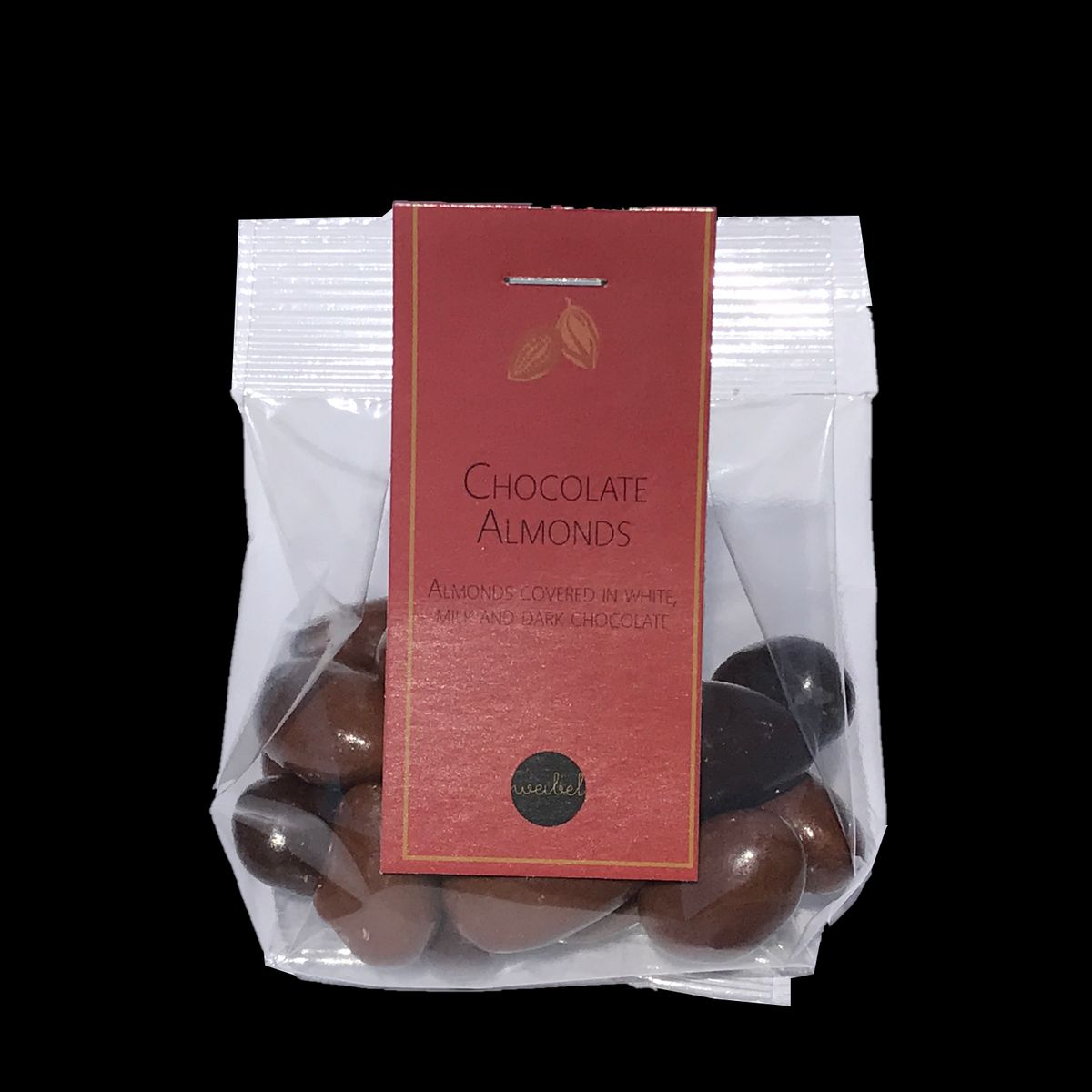 Blandede chokolademandler, 100 g