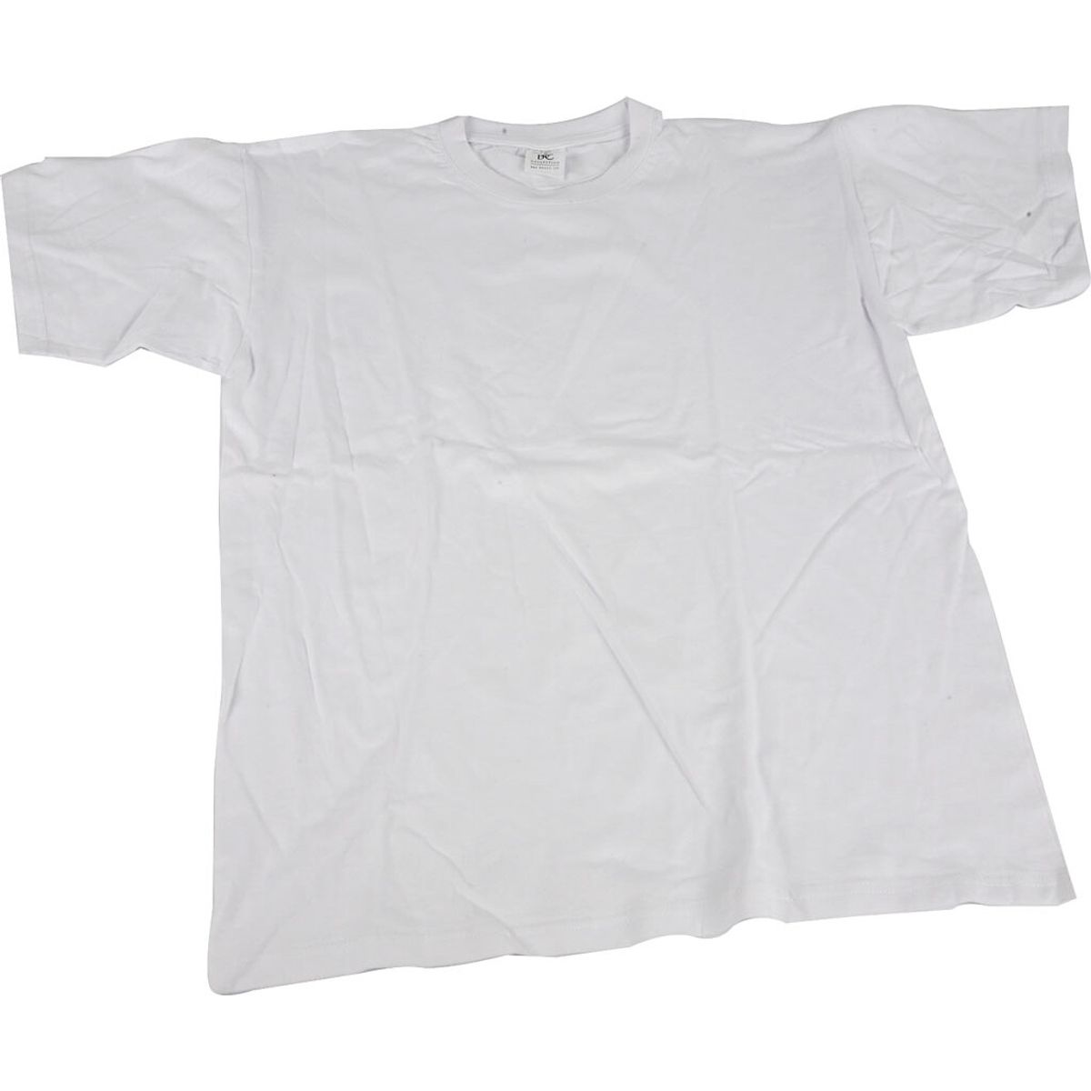 Blank T-shirt Til Maling - B 32 Cm - Str. 3-4 år - Rund Hals - Hvid