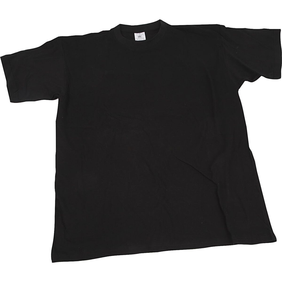 Blank T-shirt Til Maling - B 44 Cm - Str. 12-14 år - Rund Hals - Sort