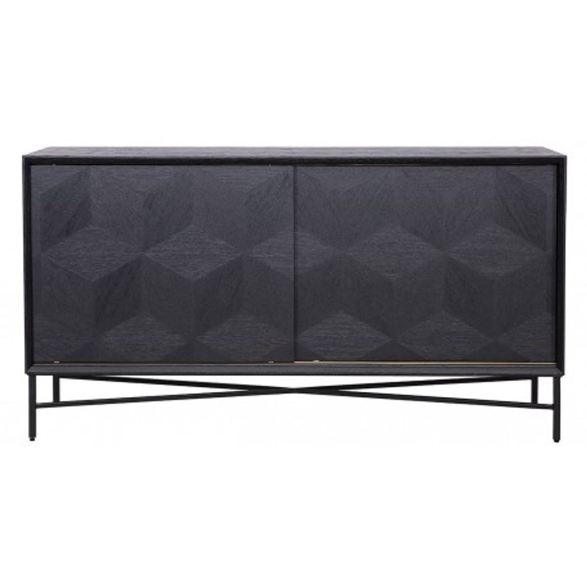 Blax sideboard i egetræ og jern B160 cm - Sort