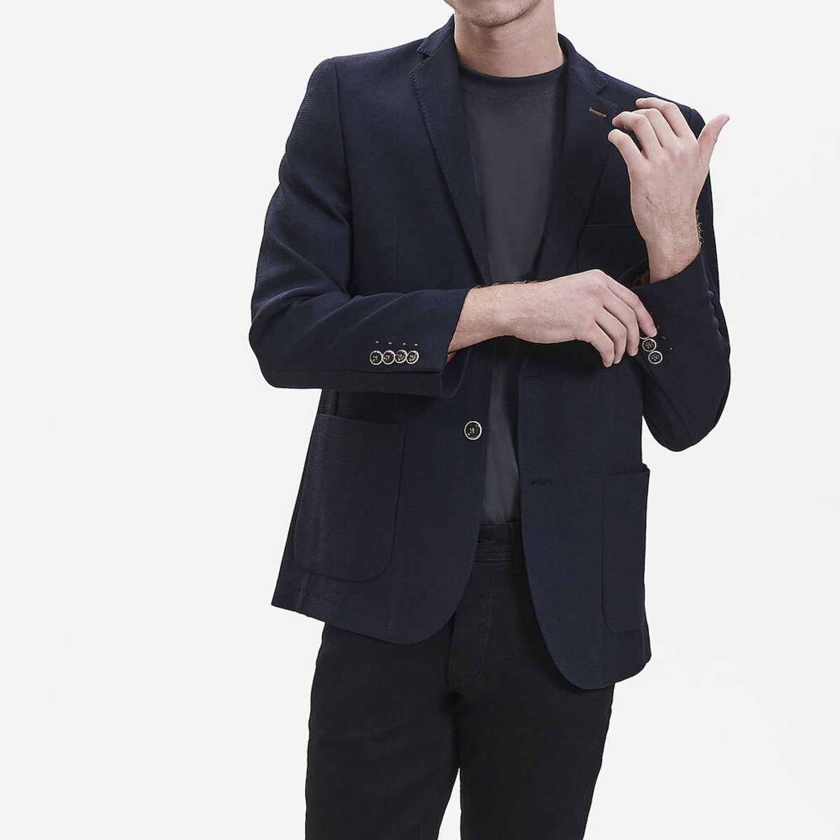 Blazer i Modern Fit - Dark Navy