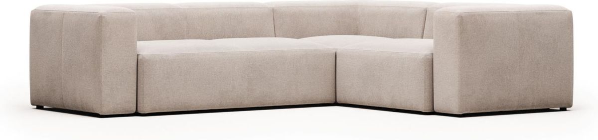 Blok, Hjørnesofa, beige, H69x290x230 cm, stof