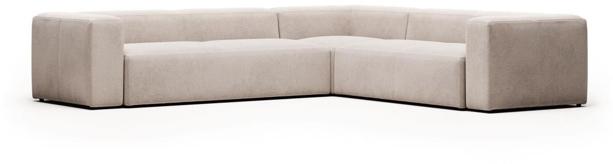 Blok, Hjørnesofa, beige, H69x320x290 cm, stof