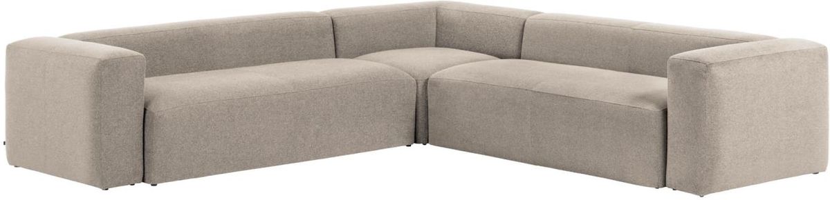 Blok, Hjørnesofa, beige, H69x320x320 cm, stof