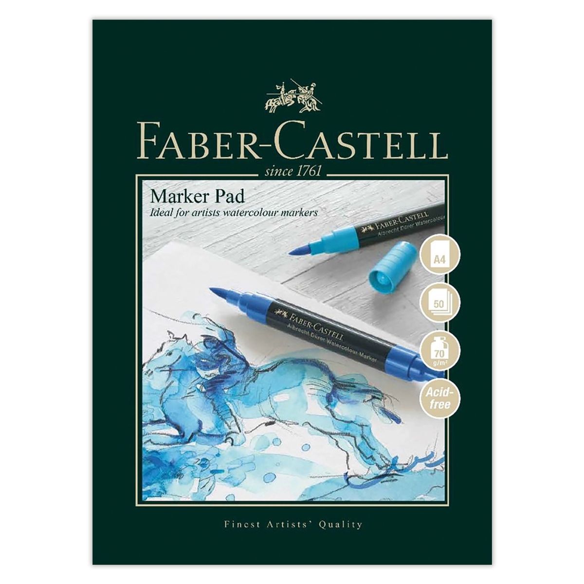 Blok marker Faber-Castell A4 70g syrefri 50ark limet i top