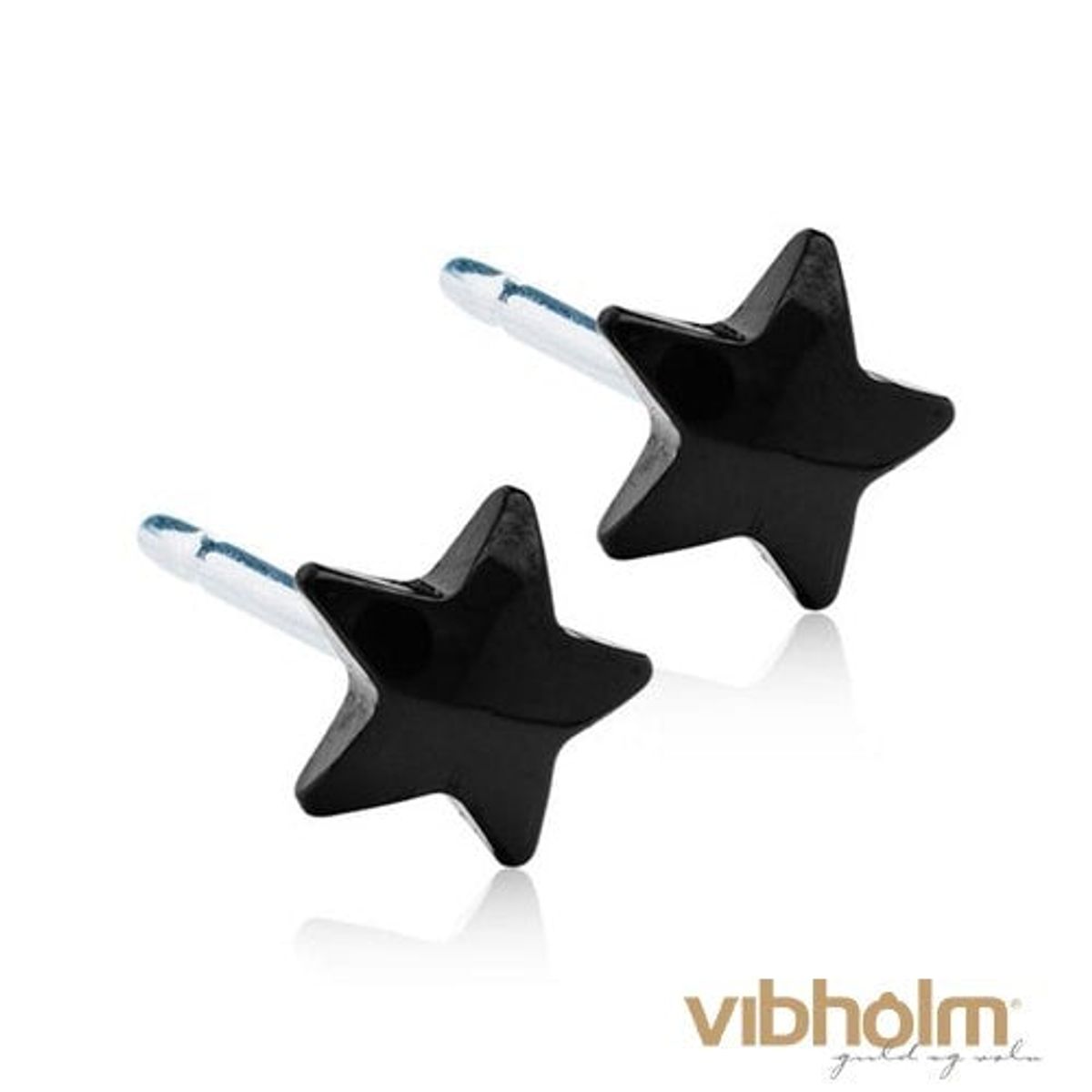 Blomdahl - Black Titanium Star Ørestikker, 5 mm medicinsk 15-1508-00