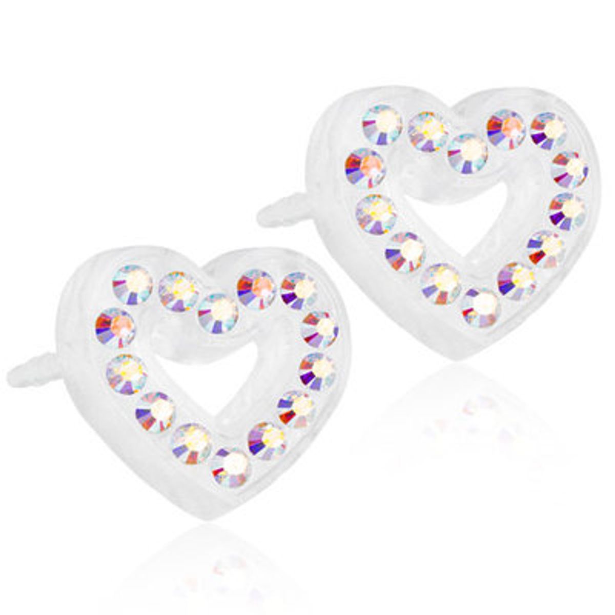 Blomdahl Brilliance Heart Hollow Ørestikker i med Swarovski Krystaller