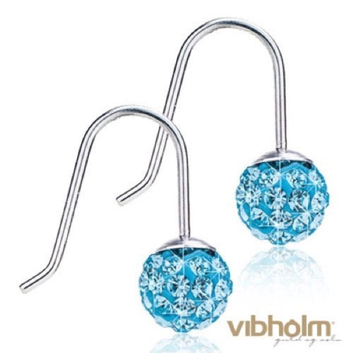 Blomdahl Crystal Ball Mini Pendant Aquamarine ørehænger 15-1267-05