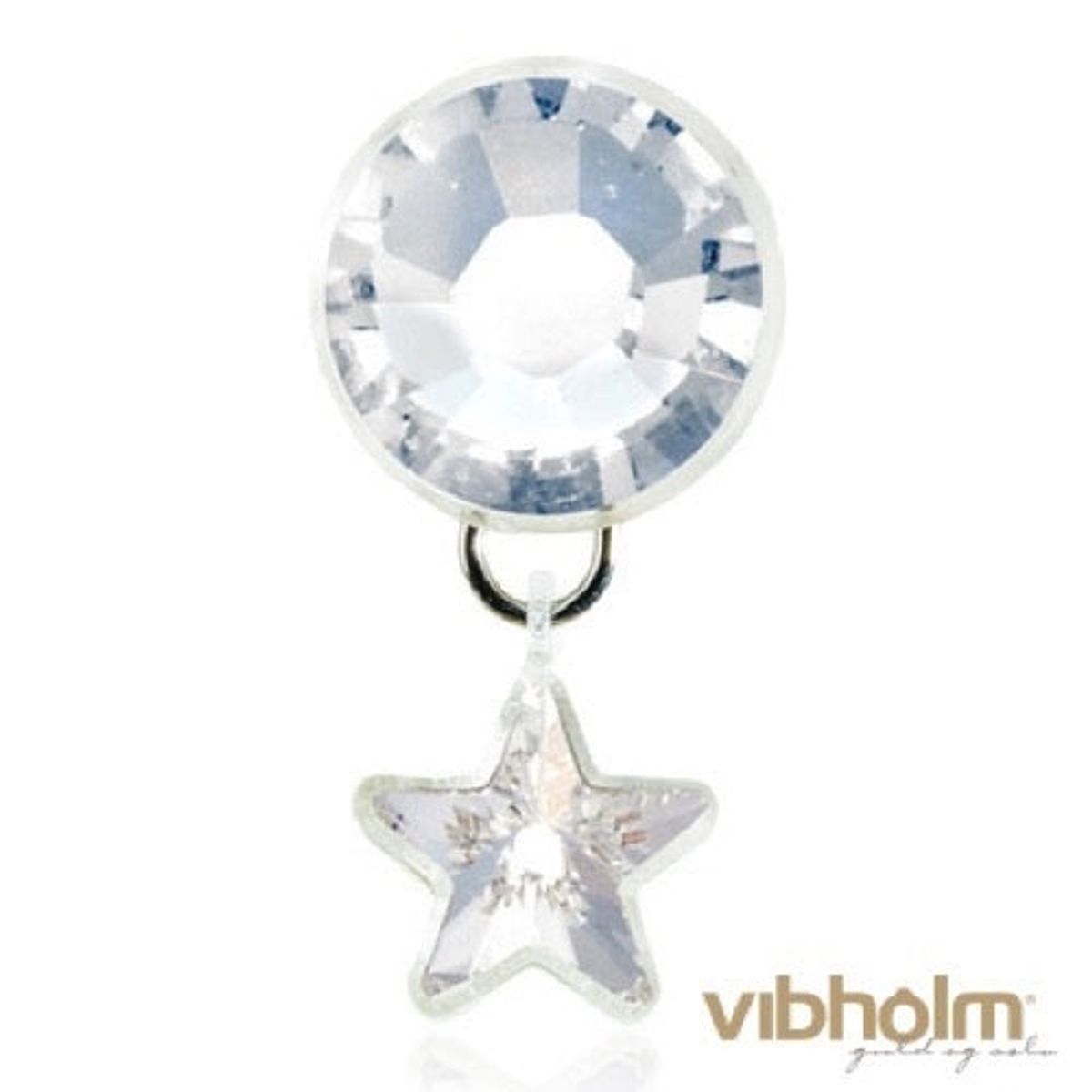 Blomdahl Pendant Star Crystal navlesmykke 19-0106-0801