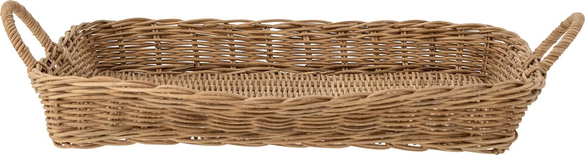 Bloomingville - Angie Serveringsbakke - Natur - Rattan Plast - Flet