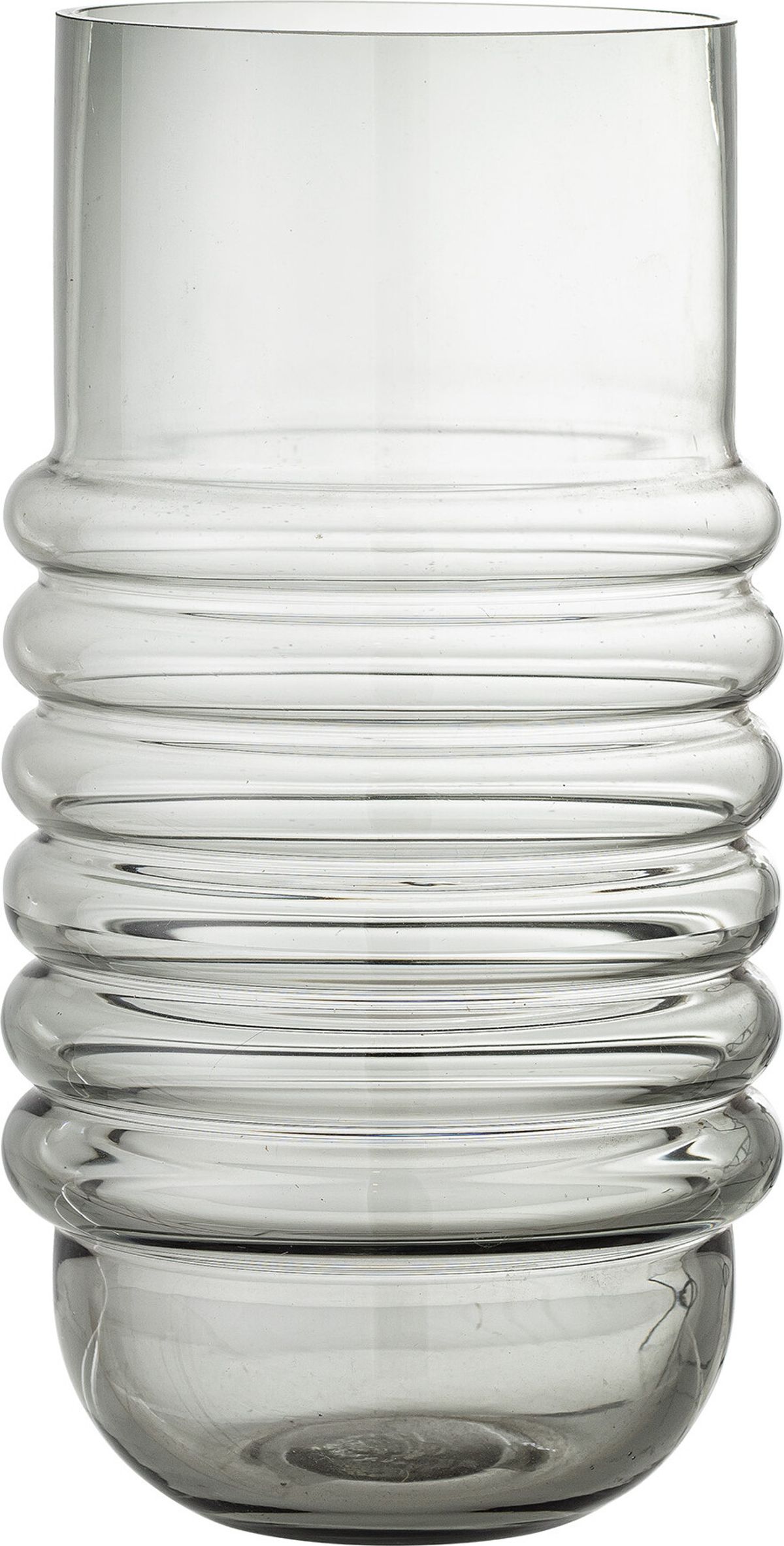 Bloomingville - Belma Vase - Grå - Glas - H 30 Cm