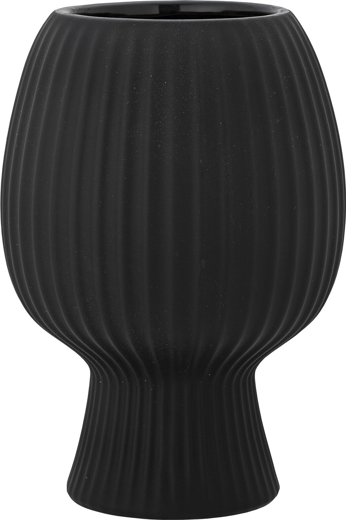 Bloomingville - Dagny Vase - Sort - Stentøj - H 21,5 Cm