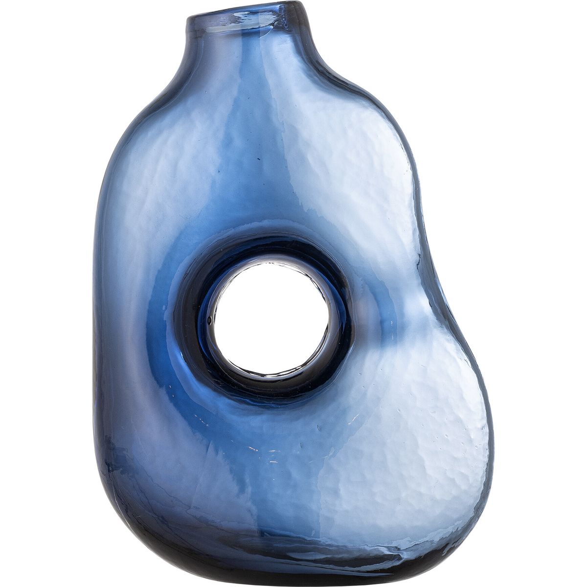 Bloomingville - Harri Vase - Blå - Glas - H 30 Cm