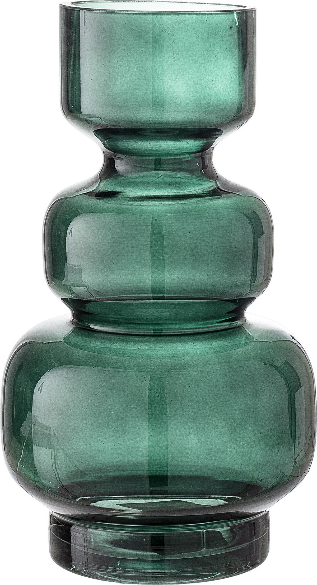 Bloomingville - Johnson Vase - Grøn - Glas - H 25 Cm