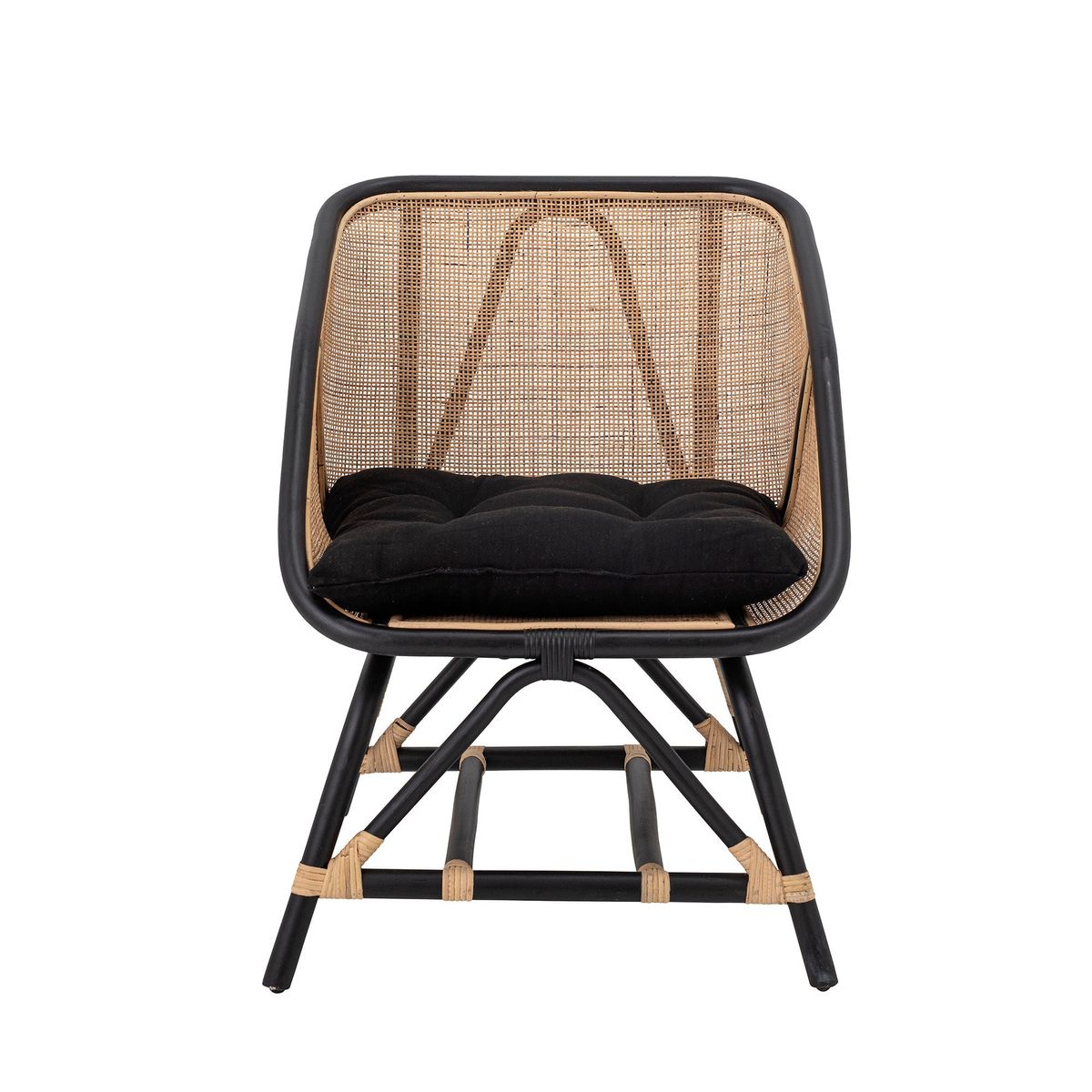 Bloomingville Loue Lounge Stol, Sort, Rattan