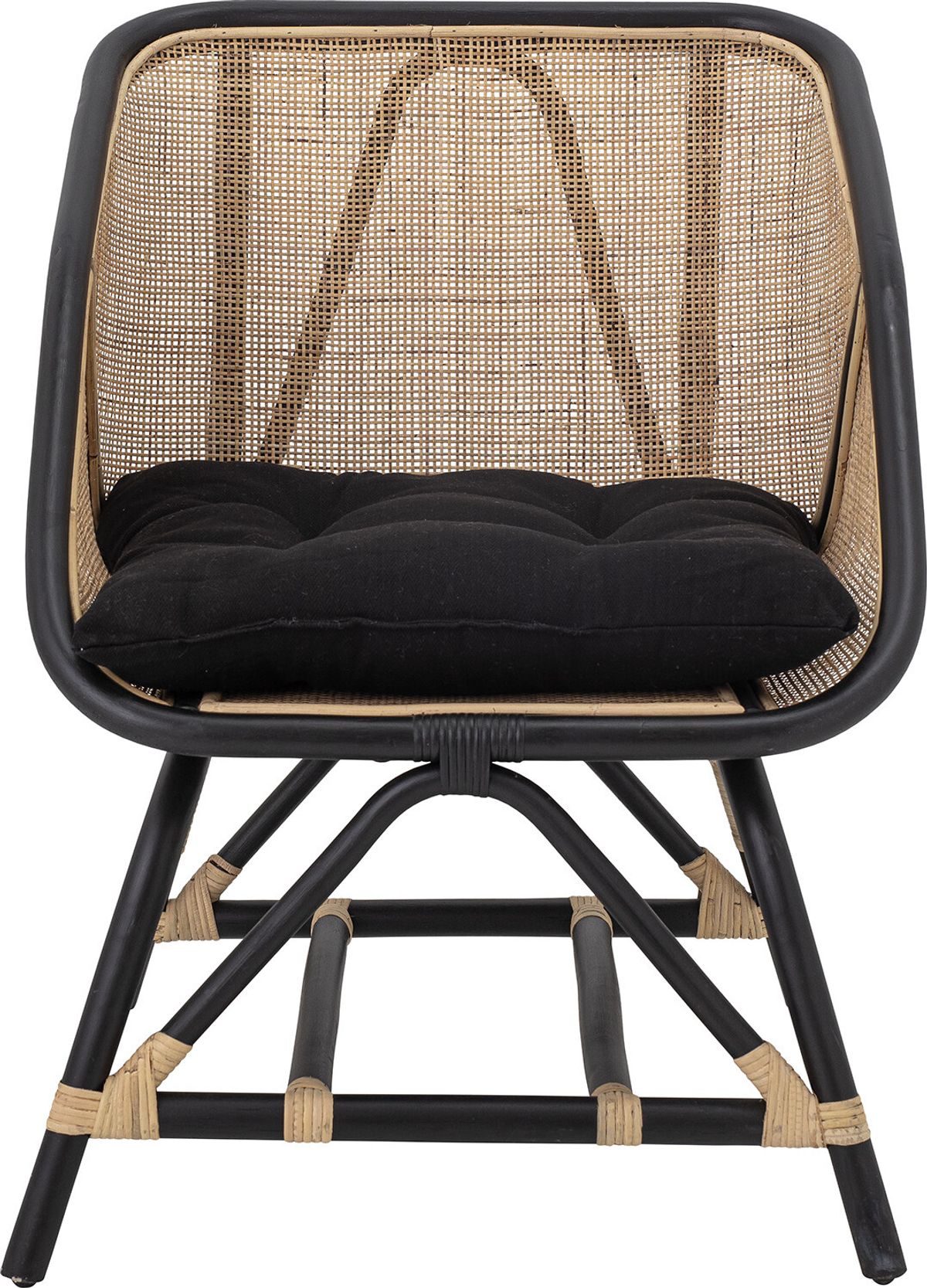 Bloomingville - Loue Loungestol - Sort - Rattan Flet