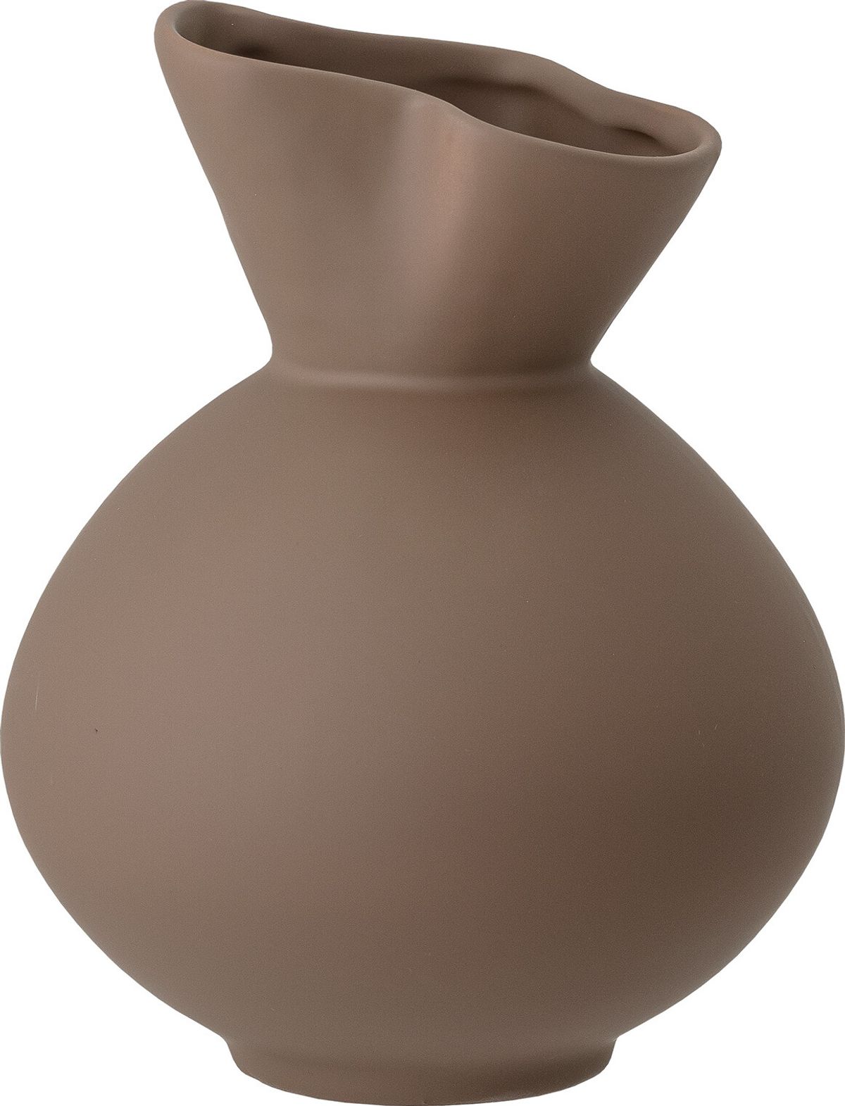 Bloomingville - Nicita Vase - Brun - Stentøj - H 20 Cm