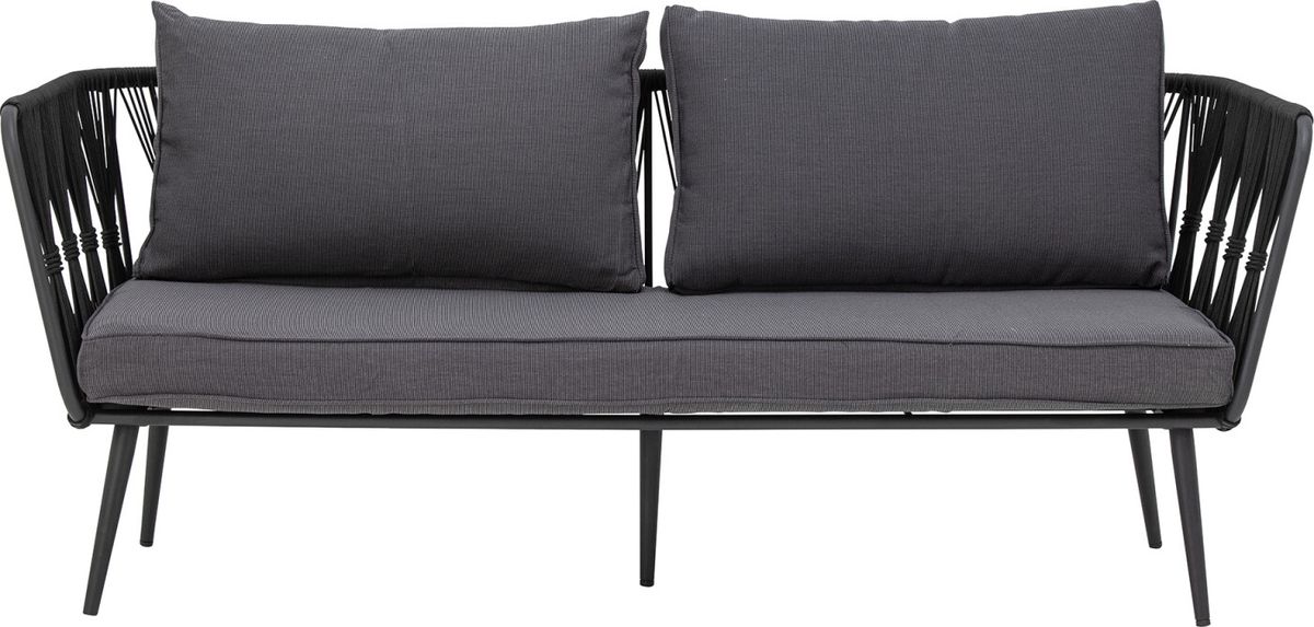 Bloomingville - Pavone Sofa - Sort - Metal - Havesofa - Flet