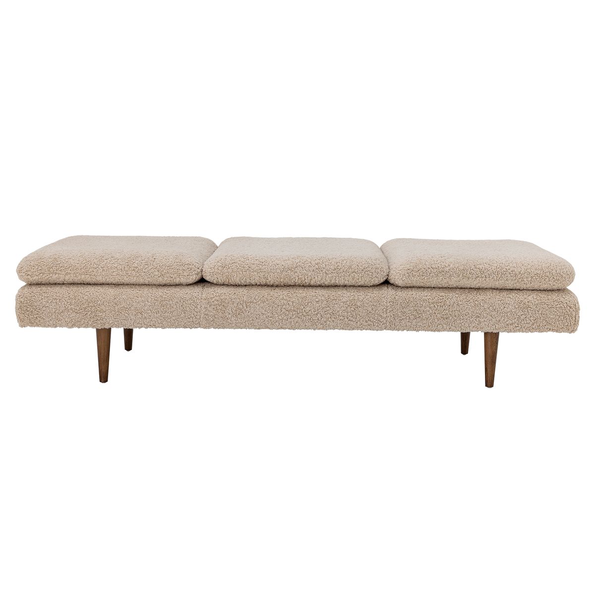 BLOOMINGVILLE Pione daybed - natur polyester og brun gummitræ (198x77)