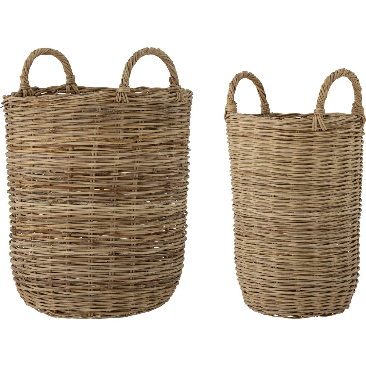 Bloomingville - Sede Kurv I Flet - Natur - Rattan - 2 Stk