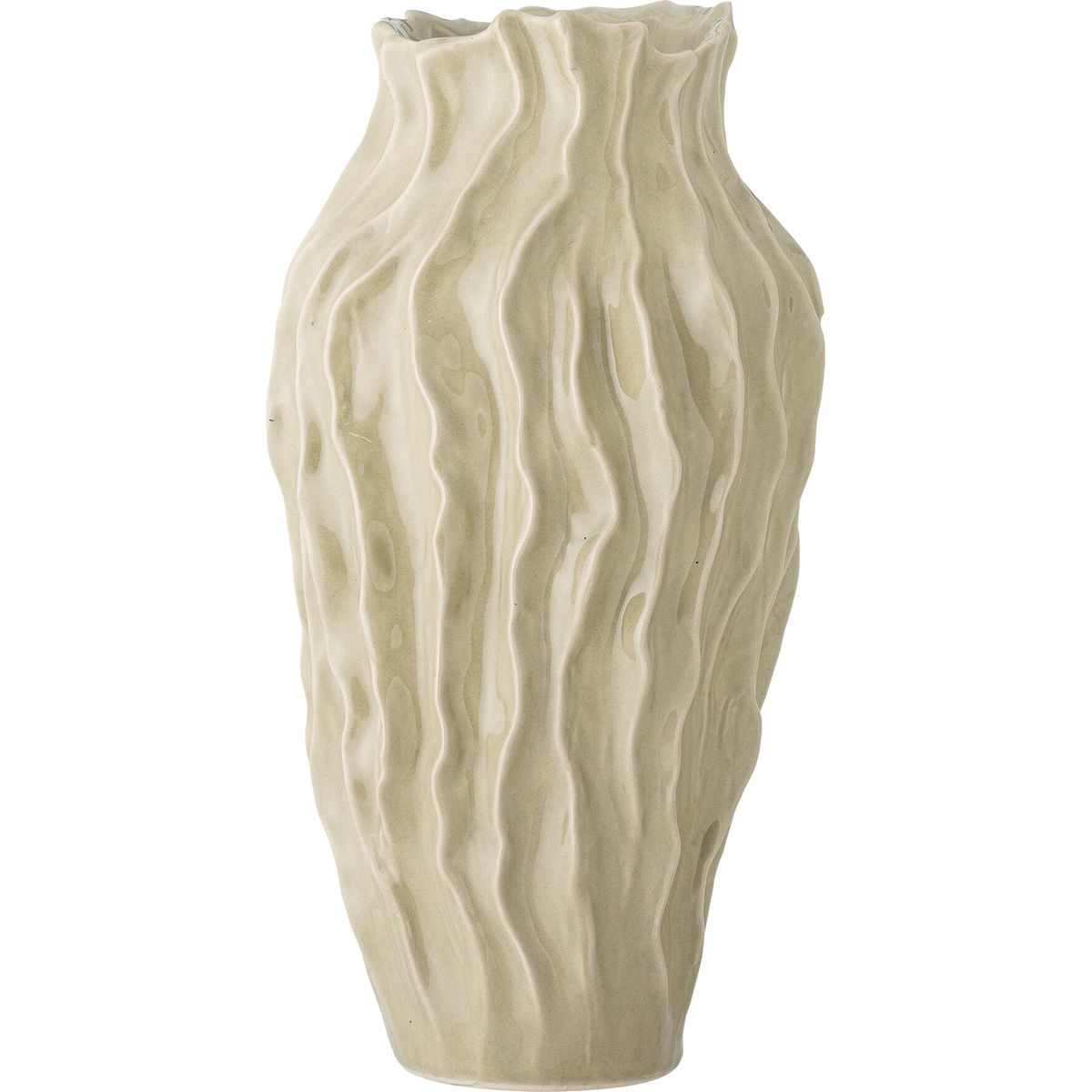 Bloomingville - Valeria Vase - Grå - Stentøj Keramik - H 38 Cm