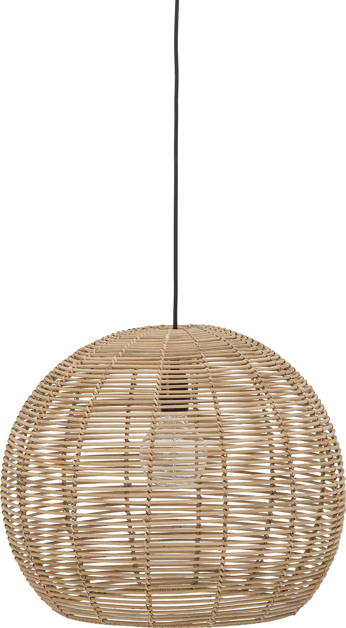 Bloomingville - Vibs Pendel Flet Lampe - Natur - Rattan