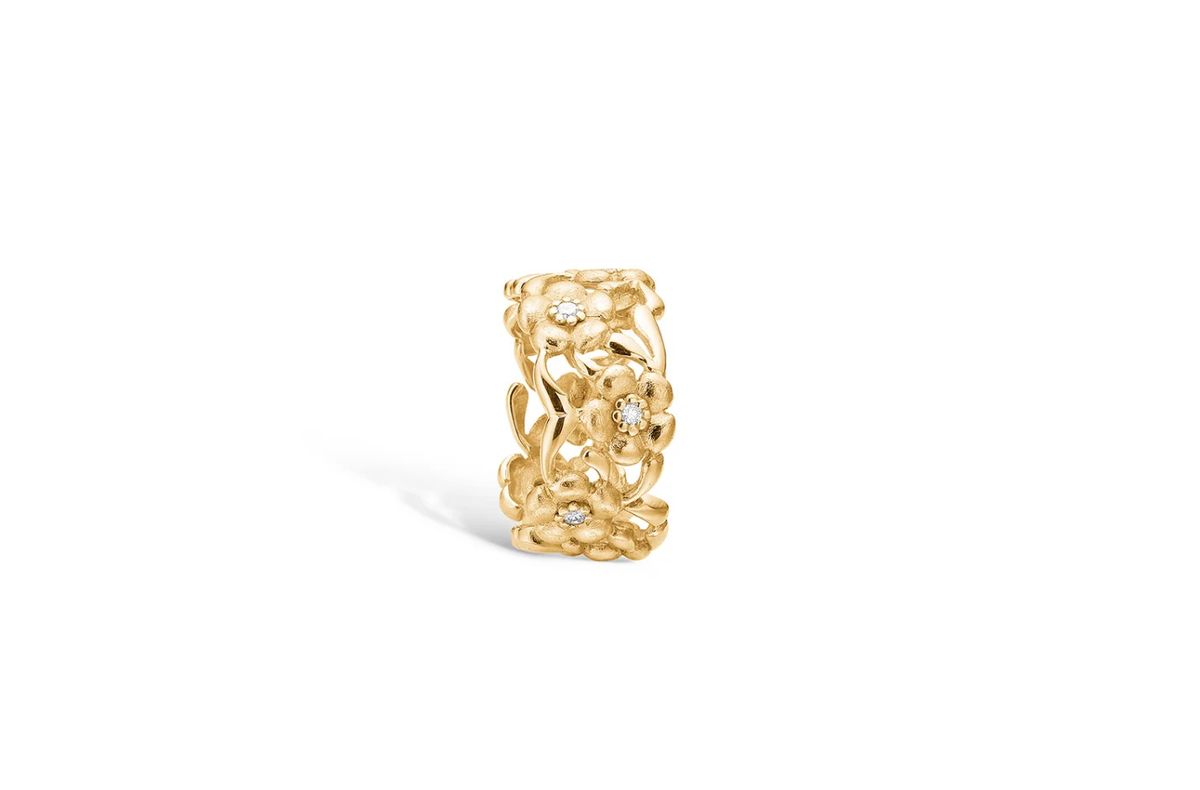 Blossom Copenhagen 14 Karat Guld Ring med Diamanter 0,16 Carat