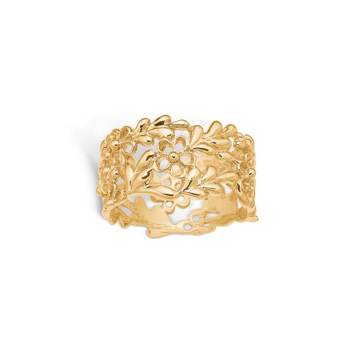 Blossom ring i 14 kt guld med blomster