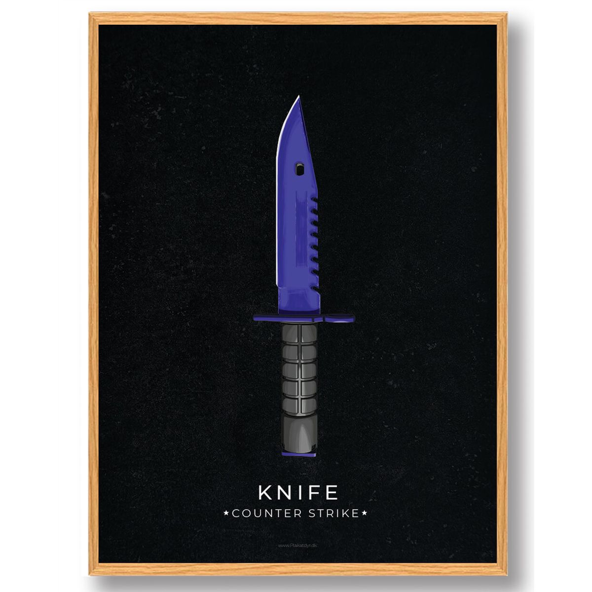 Blue knife - CS gamerplakater (Størrelse: L - 50x70cm (B2))