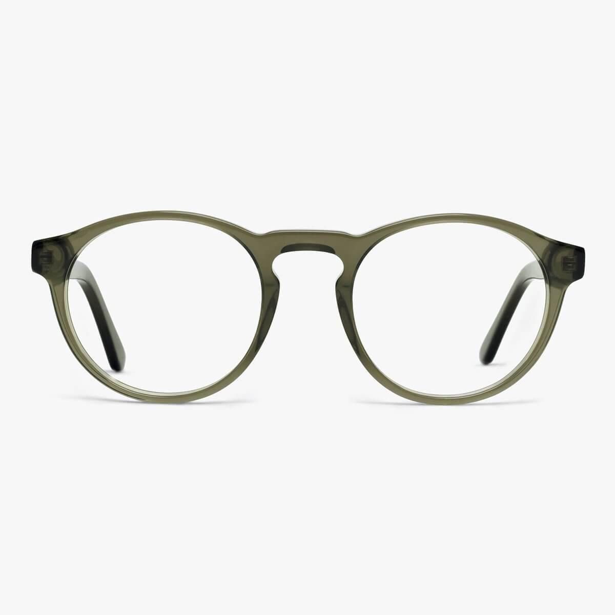 Blue light briller +0 -Men's Trondheim Shiny Olive - Luxreaders