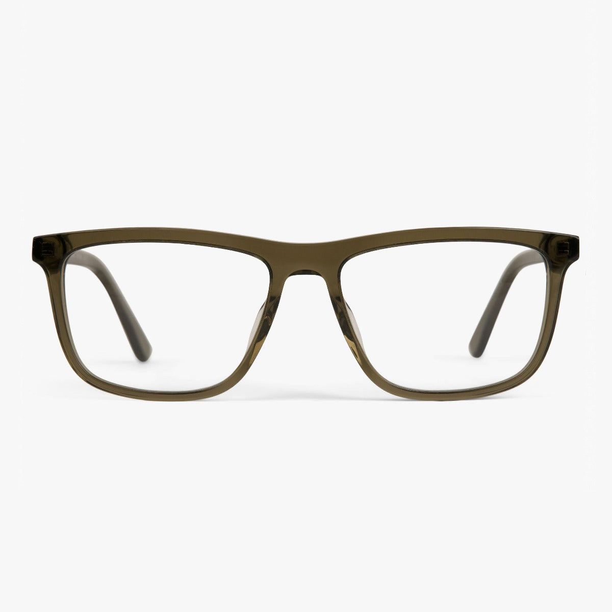 Blue light briller +1.5 -Men's Oslo Shiny Olive - Luxreaders