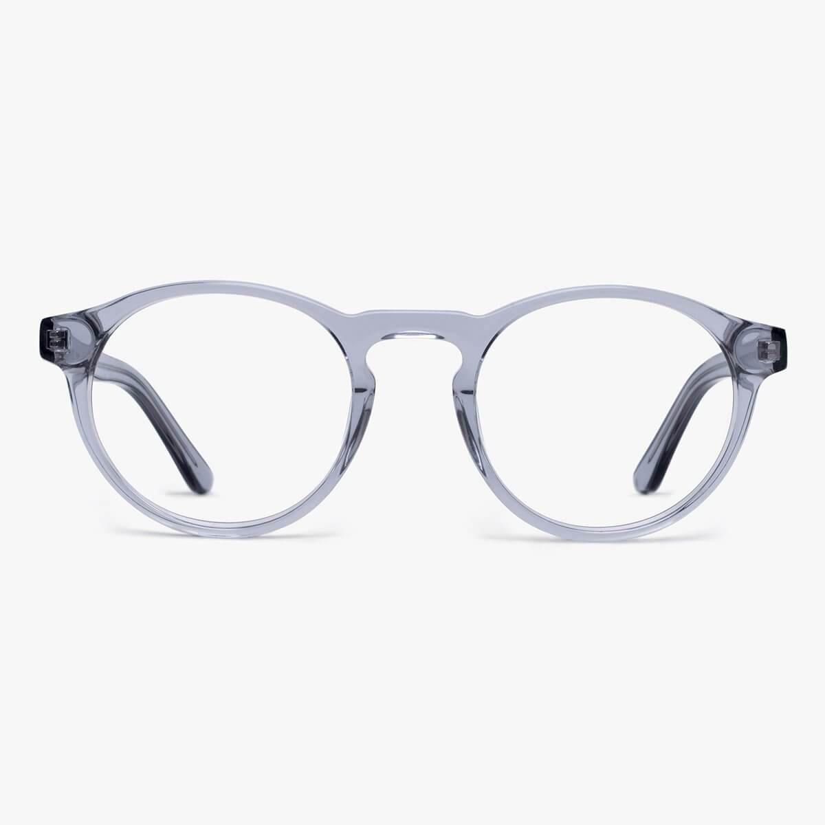 Blue light briller +1 -Men's Trondheim Crystal Grey - Luxreaders