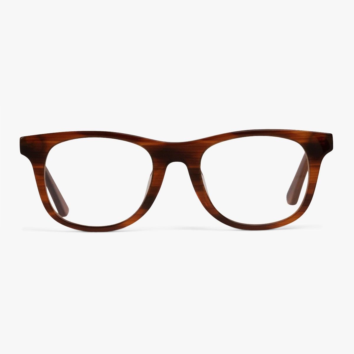 Blue light briller +1 -Women's Malmö Shiny Walnut - Luxreaders