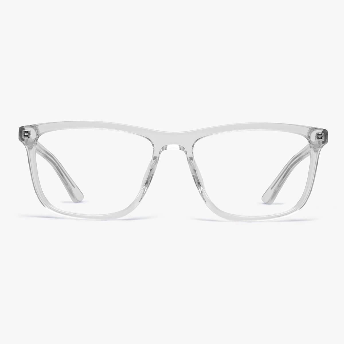 Blue light briller +3.5 -Men's Oslo Crystal White - Luxreaders