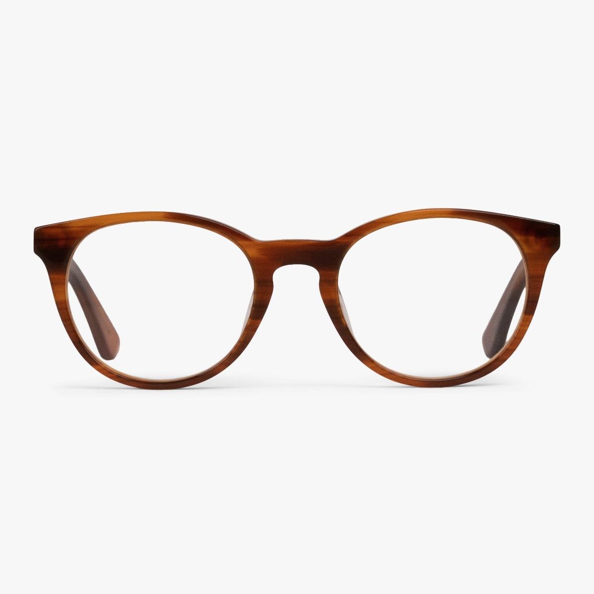 Blue light briller +3.5 -Women's Ãrebro Shiny Walnut - Luxreaders