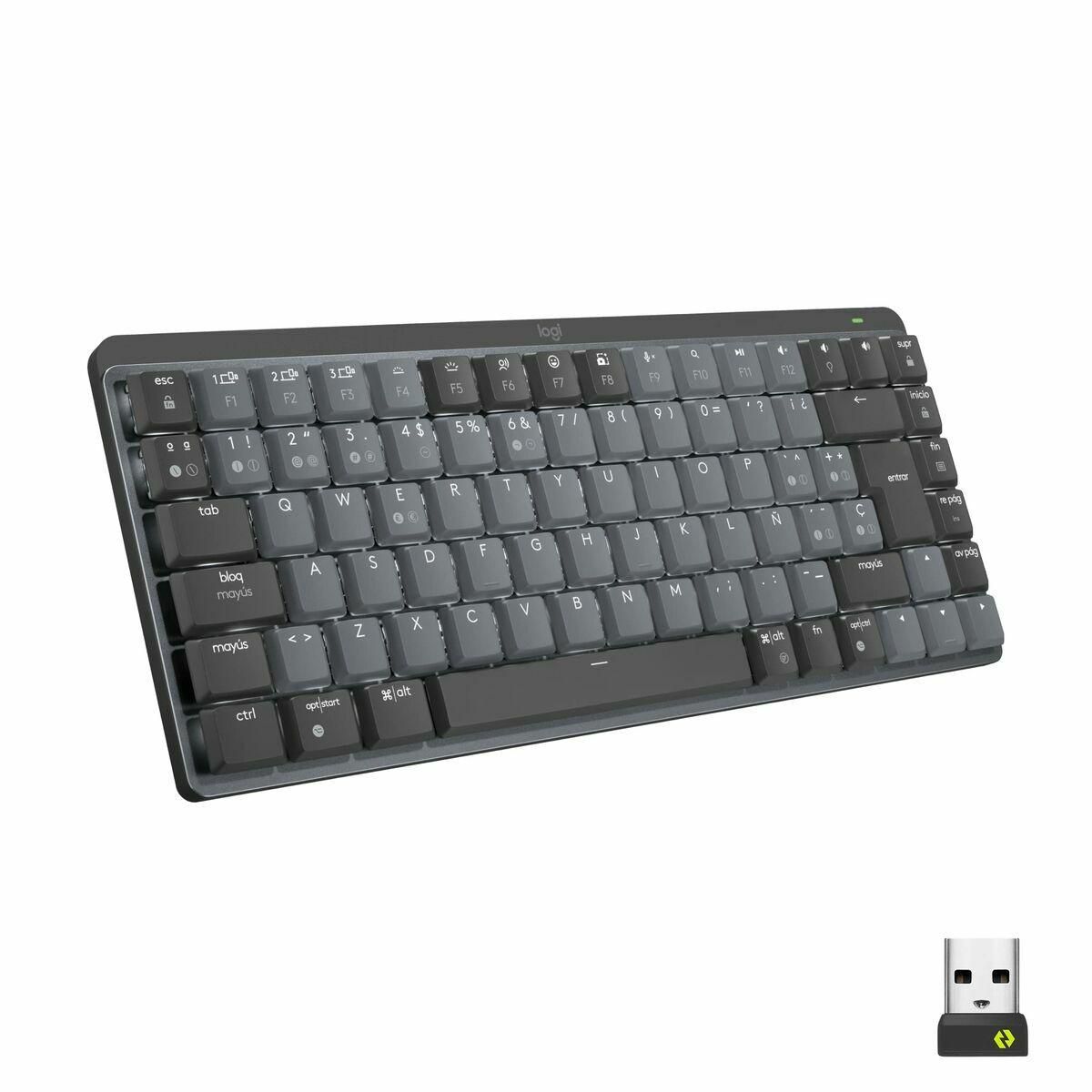 Bluetooth-tastatur Logitech 920-010780 Engelsk EEUU Sort Grå QWERTY Qwerty US International