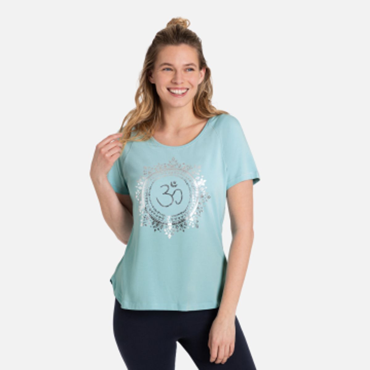 Bluse Raglan bamboo blå - Størrelse: L - Yoga tøj - Spirit Of Om - GodKarmaShop