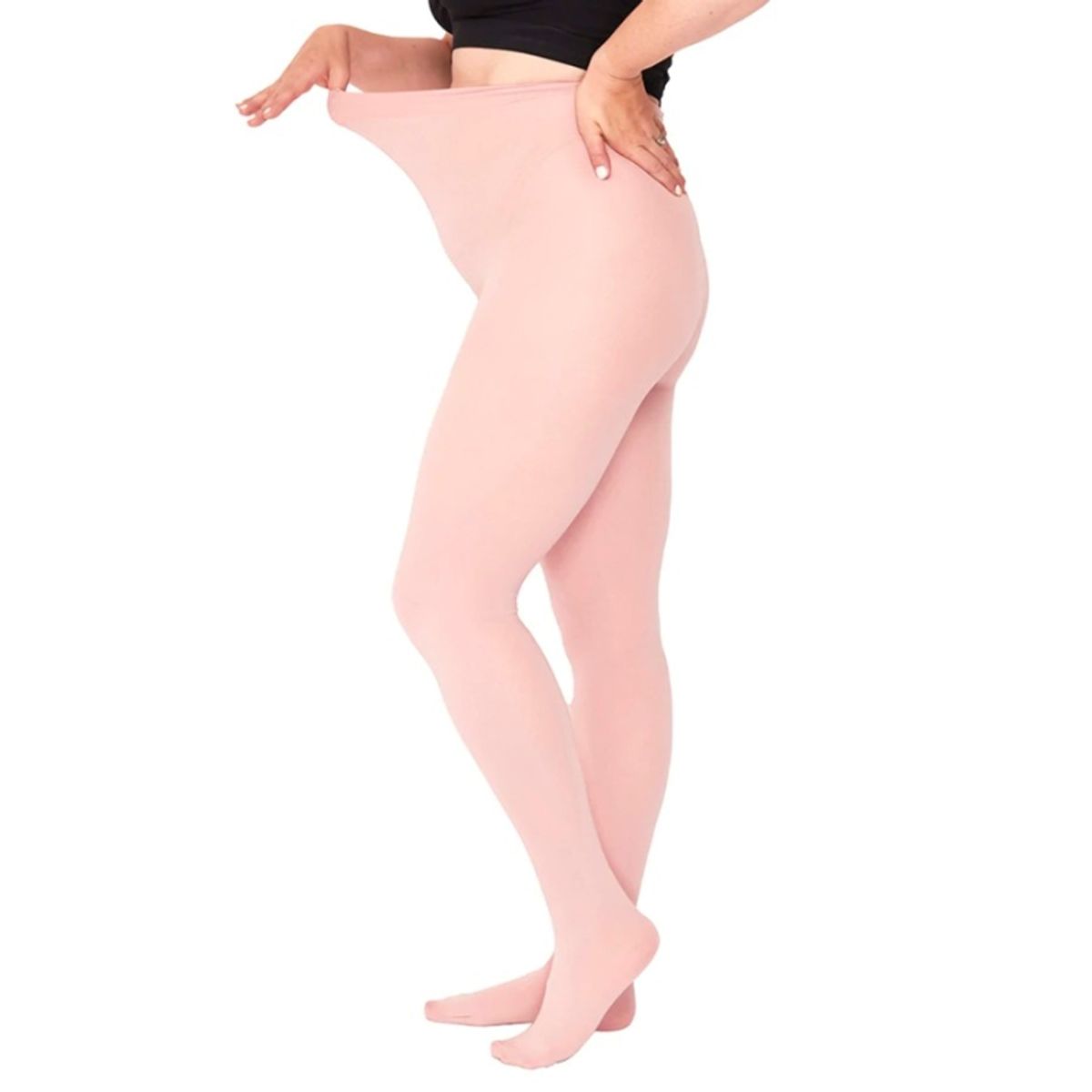 Blush Pink 50 Denier Curvy Super Stretch Strømpebukser