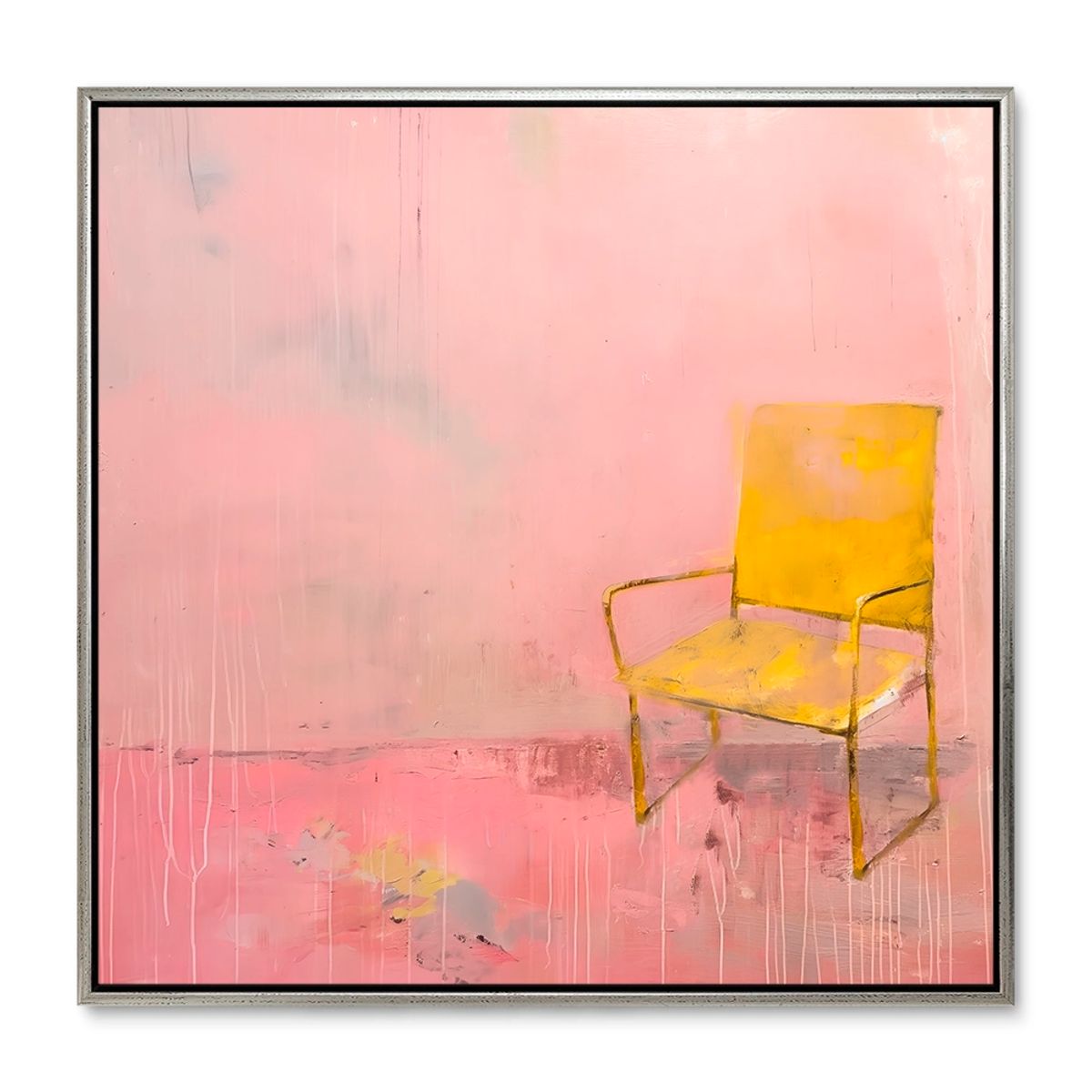 Blush Room - 80x80 cm. - Sølv ramme