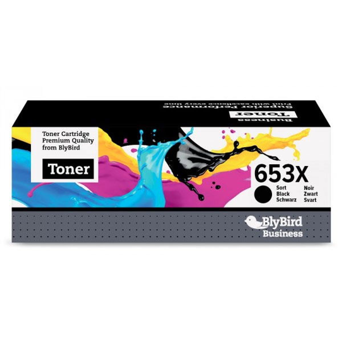 BlyBird 653X CF320X Sort Lasertoner, 21.000 sider